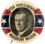 WILSON PATRIOTIC BORDER PORTRAIT BUTTON.