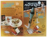 BUCK ROGERS CENTARI FLYING MODEL ROCKET LASER LANCE PAIR & CATALOGS.