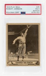 1940 PLAY BALL #25 ROBERT JOHNSON PSA/DNA 3 VG 8 AUTOGRAPH.