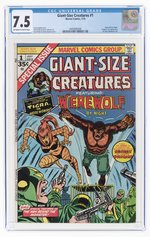 GIANT-SIZE CREATURES #1 JULY 1974 CGC 7.5 VF- (FIRST TIGRA).