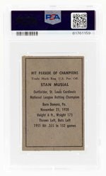 1952 BERK ROSS STAN MUSIAL (HOF) PSA/DNA 3 VG 8 AUTOGRAPH.