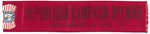 TAFT TAB ON SILK "REPUBLICAN CAMPAIGN OPENING" 1912 SINGLE DAY EVENT RIBBON