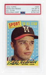 Hake's - 1958 TOPPS #480 EDDIE MATHEWS (HOF) ALL STAR PSA/DNA 6 EX-MT ...