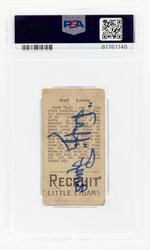 1912 T207 BROWN BACKGROUND DUFFY LEWIS PSA/DNA 1 POOR 9 AUTOGRAPH.