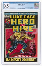 HERO FOR HIRE #1 JUNE 1972 CGC 3.5 VG- (FIRST LUKE CAGE & DIAMONDBACK).