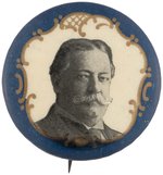 TAFT GOLD FILIGREE BORDER 1912 PORTRAIT BUTTON.