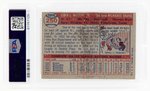 1957 TOPPS #250 EDDIE MATHEWS (HOF) PSA/DNA AUTHENTIC 8 AUTOGRAPH.