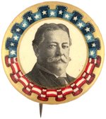 TAFT PATRIOTIC STARS & STRIPES BORDER PORTRAIT BUTTON.