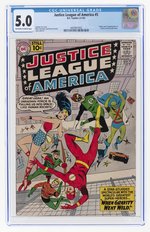 JUSTICE LEAGUE OF AMERICA #5 JUNE-JULY 1961 CGC 5.0 VG/FINE (FIRST DOCTOR DESTINY).