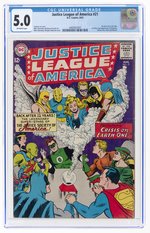 JUSTICE LEAGUE OF AMERICA #21 AUGUST 1963 CGC 5.0 VG/FINE.