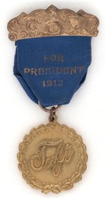 GOP FOR PRESIDENT 1912 TAFT CAMPAIGN RIBBON BADGE.