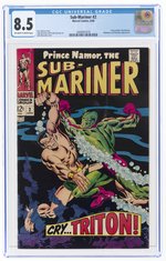 SUB-MARINER #2 JUNE 1968 CGC 8.5 VF+.