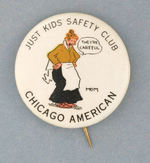 "JUST KIDS SAFETY CLUB" BUTTON.