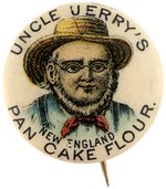 UNCLE JERRY'S NEW ENGLAND PANCAKE FLOUR 1898 PHOTO EXAMPLE IN THE BOOK BUTTON POWER.