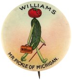 THE ALL VEGETABLE MAN "MR. PICKLE OF MICHIGAN" PHOTO EXAMPLE IN THE BOOK BUTTON POWER.