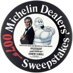 JAMES BOND 007 MICHELIN DEALERS' SWEEPSTAKES PROMOTIONAL BUTTON 1985.