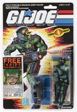 G.I. JOE (1988) - NIGHT-VIPER SERIES 8/34 BACK CARDED ACTION FIGURE.