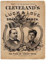 CLEVELAND'S LUCK & LOVE GRAND MARCH 1888 SHEET MUSIC.