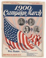 COLORFUL "1900 CAMPAIGN MARCH" MCKINLEY AND BRYAN SHEET MUSIC.