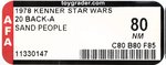 STAR WARS (1978) - SAND PEOPLE 12 BACK-A AFA 80 NM.