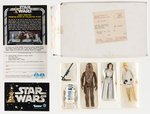 STAR WARS (1977) - EARLY BIRD KIT (DOUBLE-TELESCOPING LUKE SKYWALKER, PRINCESS LEIA, CHEWBACCA & R2-D2) WITH CERTIFICATE ENVELOPE.