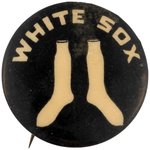 1910s CHICAGO WHITE SOX BUTTON WITH ADVERTISING BACK PAPER.