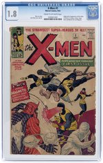 X-MEN #1 SEPTEMBER 1963 CGC 1.8 GOOD- (FIRST X-MEN, PROFESSOR X & MAGNETO).