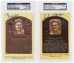 1964 HOF YELLOW PLAQUE GEORGE KELL & EARLY WYNN SIGNED POSTCARDS PSA/DNA CERTIFIED.