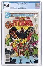 NEW TEEN TITANS #1 NOVEMBER 1980 CGC 9.4 NM (NEWSSTAND EDITION).