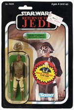 STAR WARS: RETURN OF THE JEDI (1984) - LANDO CALRISSIAN (SKIFF GUARD DISGUISE) 77 BACK-B CARDED ACTION FIGURE.