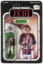 STAR WARS: RETURN OF THE JEDI (1983) - LANDO CALRISSIAN (SKIFF GUARD DISGUISE) 65 BACK-A CARDED ACTION FIGURE.