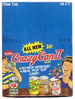 FLEER "CRAZY CAN II CANDY" FULL DISPLAY BOX.