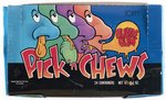 TOPPS "PICK 'N CHEWS BUBBLE GUM" FULL DISPLAY BOX.