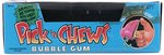 TOPPS "PICK 'N CHEWS BUBBLE GUM" FULL DISPLAY BOX.