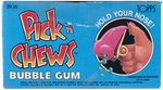 TOPPS "PICK 'N CHEWS BUBBLE GUM" FULL DISPLAY BOX.