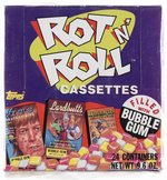 TOPPS "ROT 'N ROLL CASSETTES" GUM CONTAINERS FULL DISPLAY BOX.