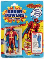 SUPER POWERS COLLECTION (1985) - RED TORNADO 12-BACK CARDED ACTION FIGURE (CUT POP).