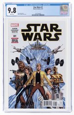 STAR WARS VOL. 2 #1 MARCH 2015 CGC 9.8 NM/MINT.