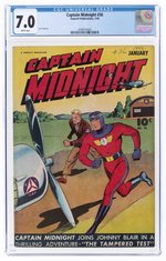 CAPTAIN MIDNIGHT #36 JANUARY 1946 CGC 7.0 FINE/VF.