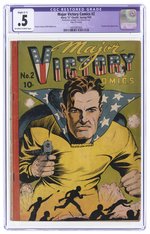 MAJOR VICTORY COMICS #2 SPRING 1945 CGC RESTORED 0.5 SLIGHT (C-1) POOR.