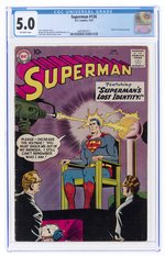 SUPERMAN #126 JANUARY 1959 CGC 5.0 VG/FINE.