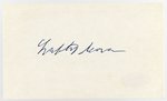 LEFTY GROVE (HOF) SIGNED CARD.