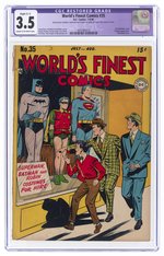 WORLD'S FINEST COMICS #35 JULY-AUGUST 1948 CGC RESTORED 3.5 SLIGHT (C-1) VG-.