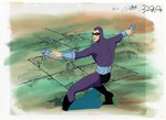 THE PHANTOM 2040 ORIGINAL ART PAINTED CEL AND BACKGROUND.