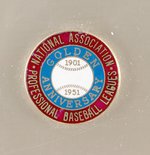 "NATIONAL ASSOCIATION - PROFESSIONAL BASEBALL LEAGUES - GOLDEN ANNIVERSARY - 1901-1950" TRINKET BOX.