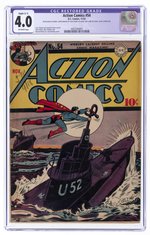 ACTION COMICS #54 NOVEMBER 1942 CGC RESTORED 4.0 SLIGHT (C-1) VG.