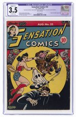 SENSATION COMICS #32 AUGUST 1944 CGC RESTORED 3.5 SLIGHT (C-1) VG-.