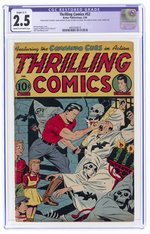 THRILLING COMICS #52 FEBRUARY 1946 CGC RESTORED 2.5 SLIGHT (C-1) GOOD+.