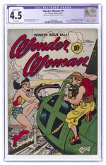 WONDER WOMAN #11 WINTER 1944 CGC RESTORED 4.5 SLIGHT (C-1) VG+ (FIRST HYPNOTA).