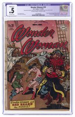 WONDER WOMAN #20 NOVEMBER-DECEMBER 1946 CGC RESTORED 0.5 SLIGHT (C-1) POOR.